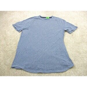 Lululemon Shirt Womens Medium Large M/L Blue Short Sleeve Gym Athletic Yoga Crew
